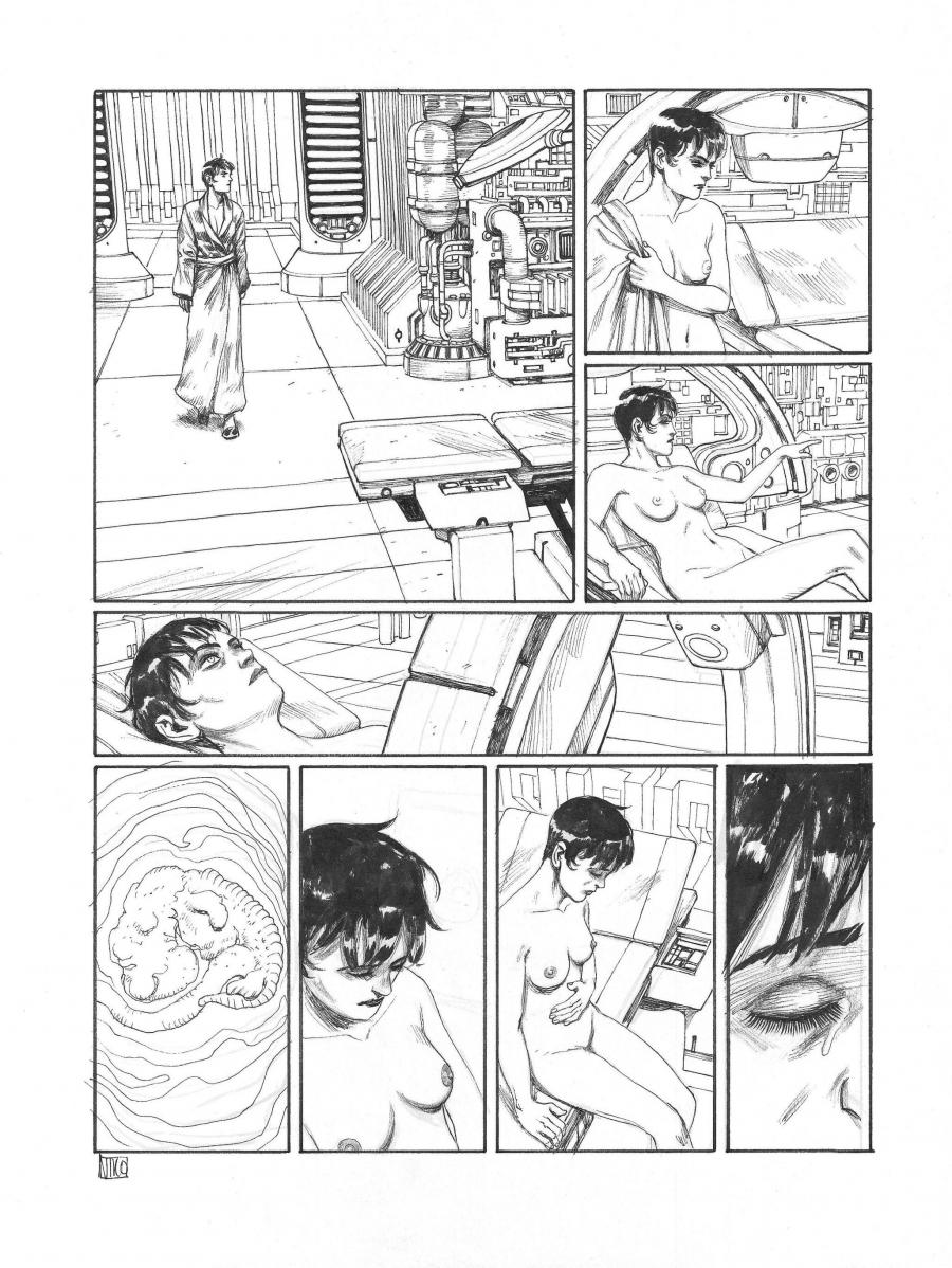 Planche originale 15 META-BARON Tome 4 - Simak le transhumain par Niko HENRICHON